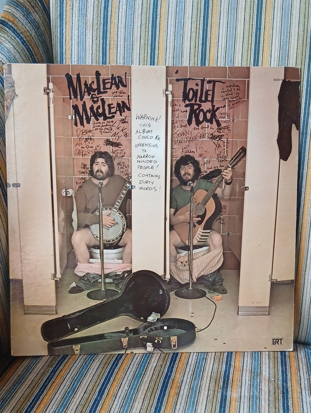 Toilet Rock Vinyl Record — Blue, Tan & Brown Cover